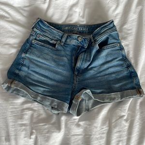 Blue american eagle mom shorts